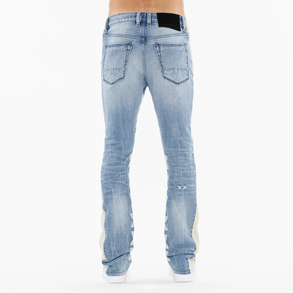 CULT OF INDIVIDUALITY Lenny Bootcut 603 Jeans in Stripe - Gravity NYC