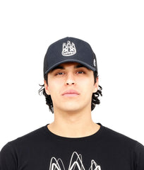 CULT OF INDIVIDUALITY Mesh Back Trucker Black Crown with Black Mesh Gravity NYC