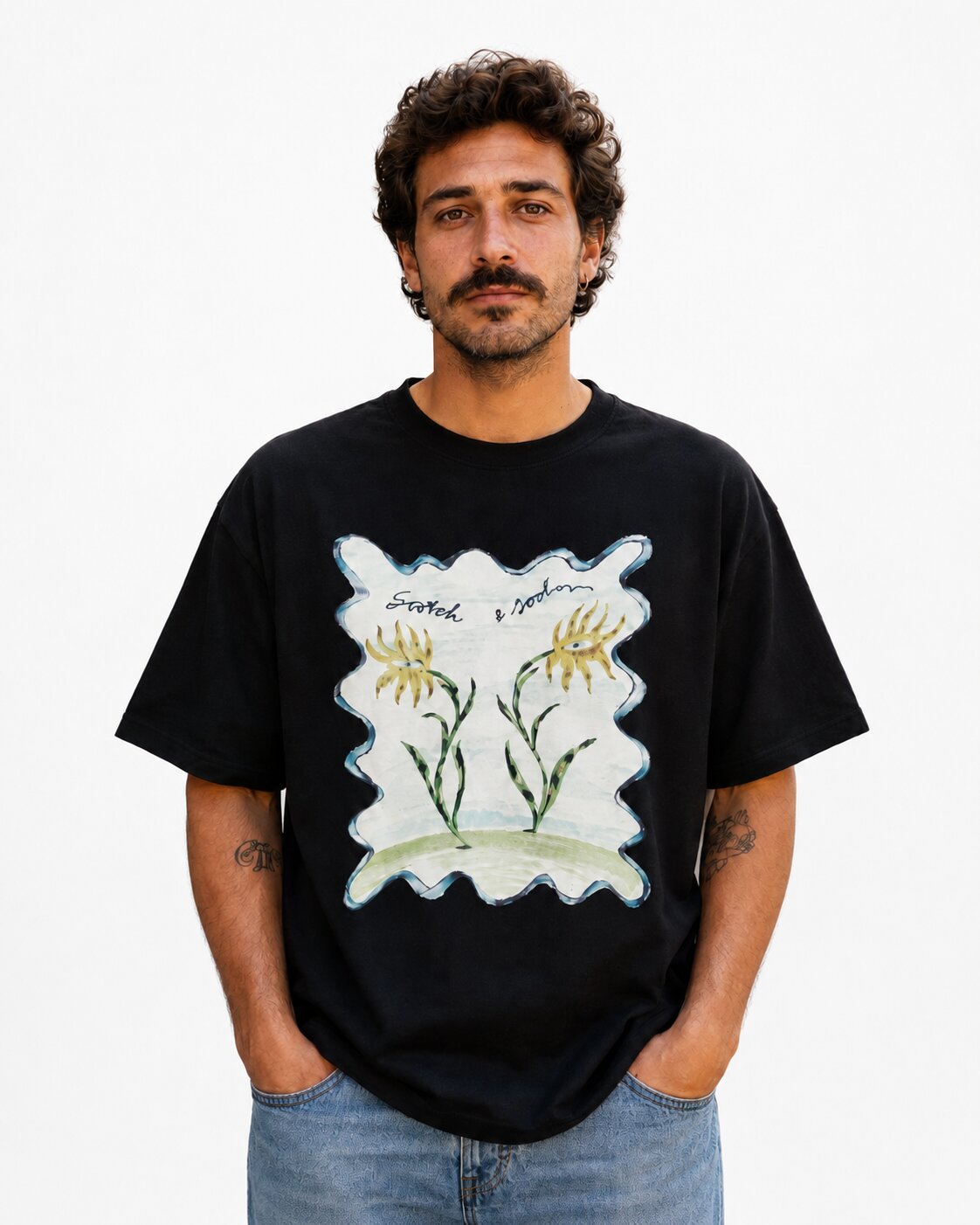 SCOTCH AND SODA Front and Back Artwork Relaxed-Fit T-Shirt
