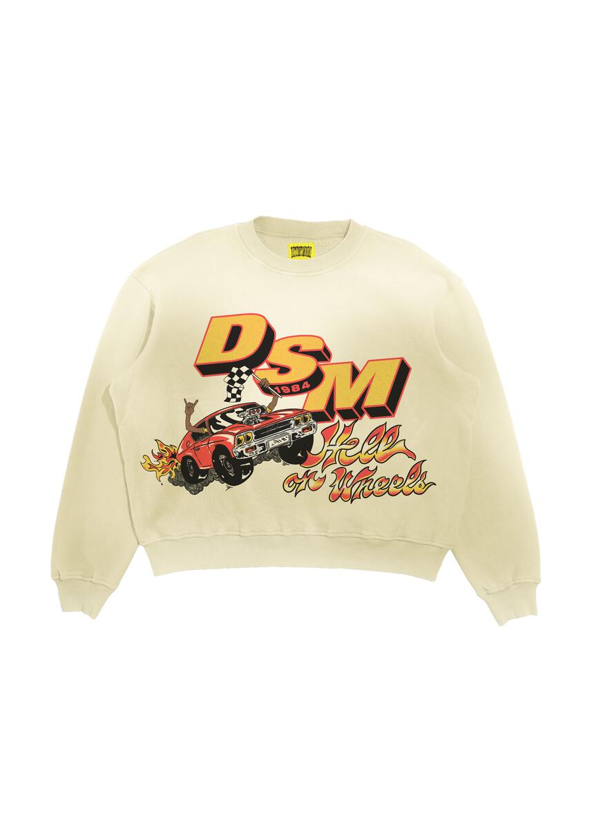 DIET STARTS MONDAY French Terry Hell on Wheels Sweatshirt - Gravity NYC