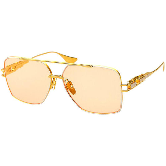 DITA Grand Emperik Matte White-Yellow Gold with Apricot Unisex Sunglasses Gravity NYC