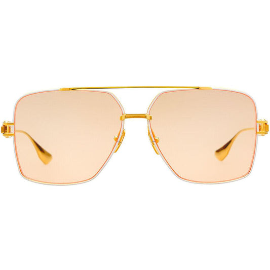 DITA Grand Emperik Matte White-Yellow Gold with Apricot Unisex Sunglasses Gravity NYC