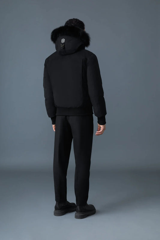 MACKAGE Dixon-BX 2-in-1 Nordic Tech Down Bomber with Blue Fox Fur
