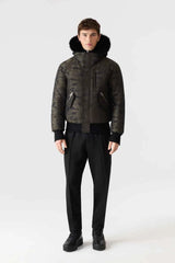 MACKAGE Dixon-JCZ 2-in-1 Camo Down Bomber with Shearling-Lined Hood