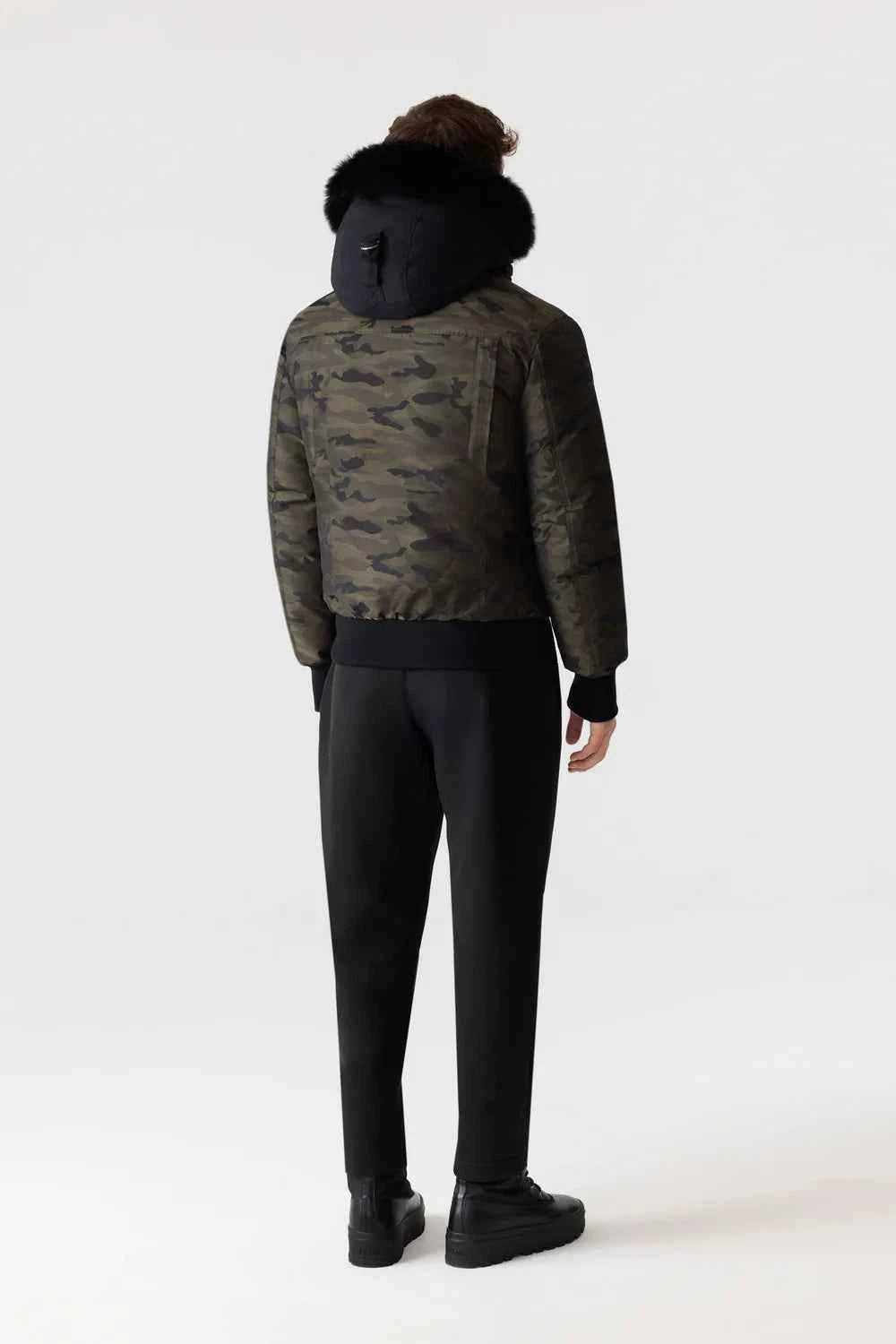 MACKAGE Dixon-JCZ 2-in-1 Camo Down Bomber with Shearling-Lined Hood