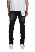 PURPLE BRAND P002 Black Repair Jeans