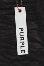 PURPLE BRAND P002 Black Repair Jeans