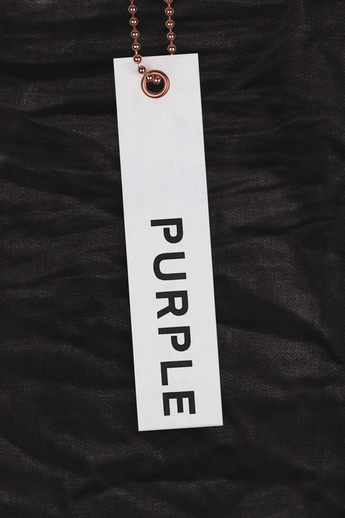 PURPLE BRAND P002 Black Repair Jeans