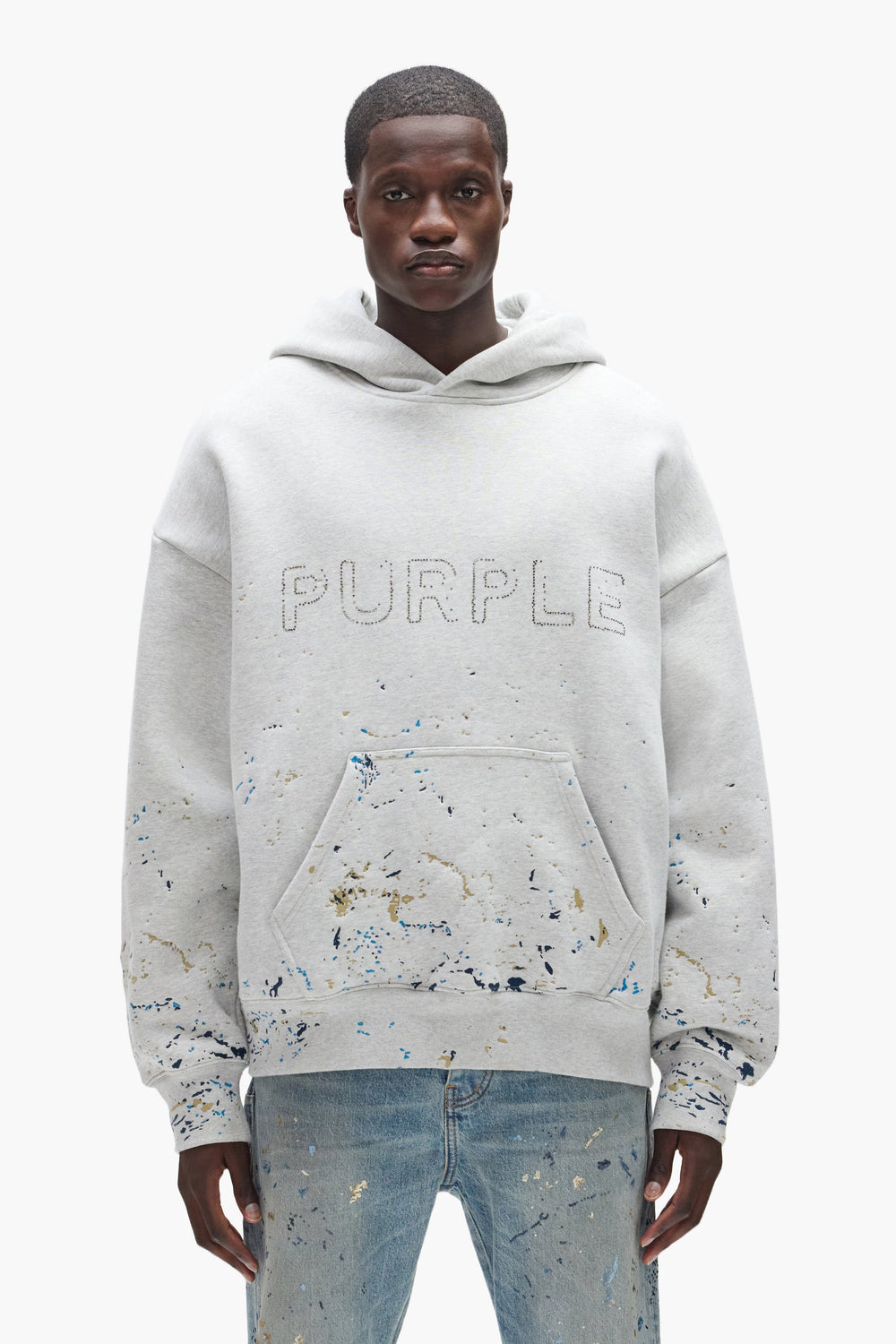 PURPLE BRAND P401 Studded Gothic Camo Hoodie - Gravity NYC