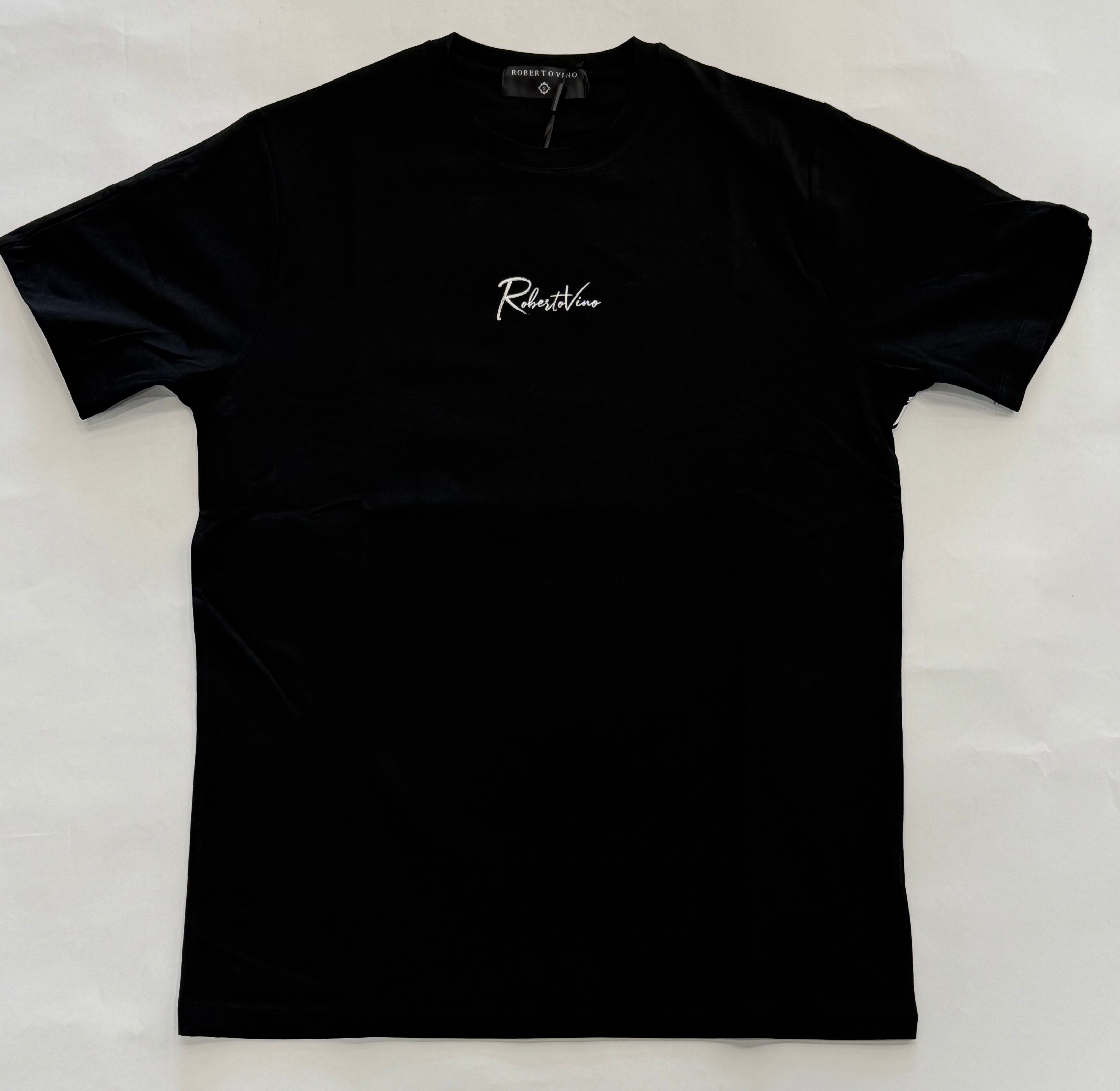 ROBERTO VINO Milano Writing Tee Black - Gravity NYC