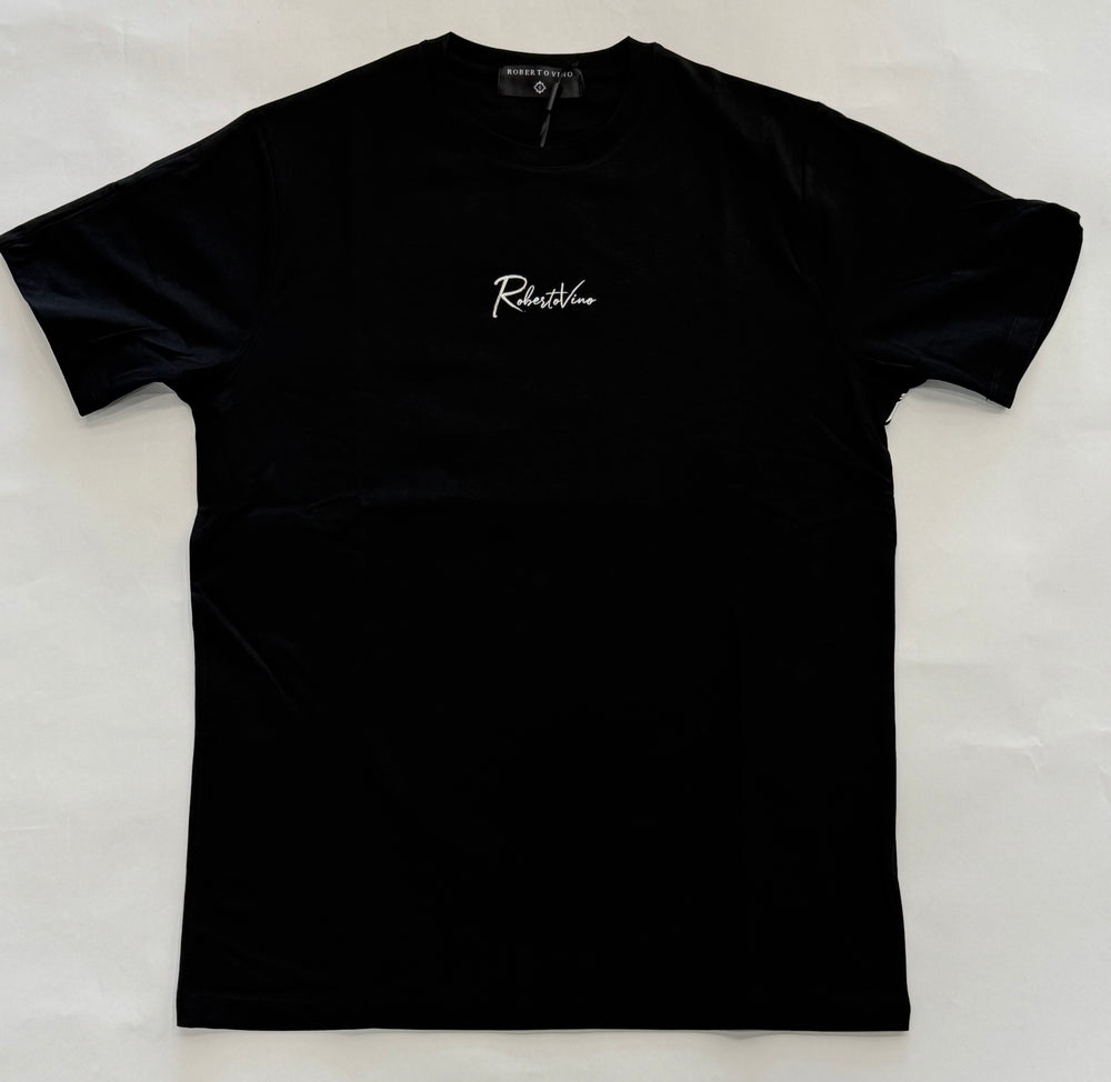 ROBERTO VINO Milano Writing Tee Black - Gravity NYC