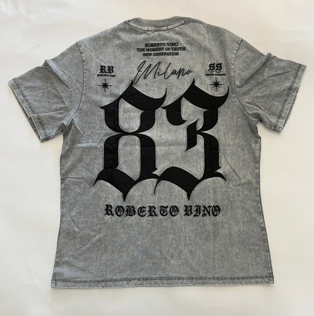 ROBERTO VINO 83 Tee Grey - Gravity NYC