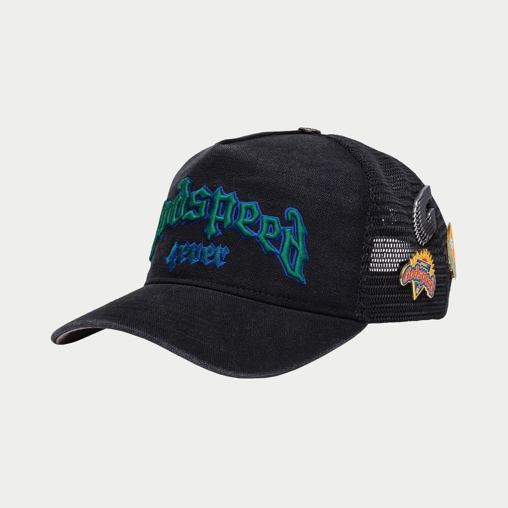 GODSPEED Forever Trucker Hat (Black Washed/Green) Gravity NYC