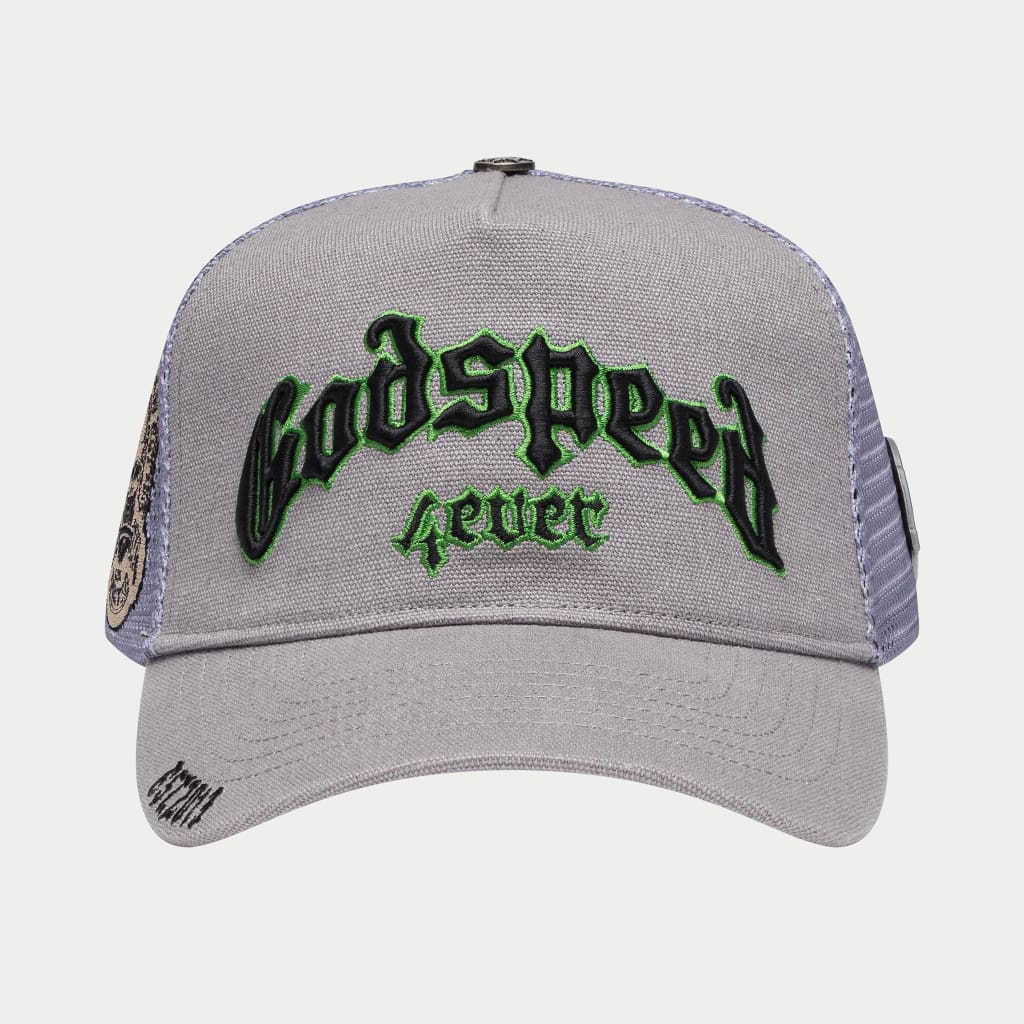 GODSPEED Forever Trucker Hat (Grey/Green) Gravity NYC