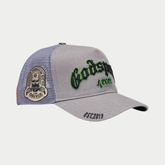 GODSPEED Forever Trucker Hat (Grey/Green) Gravity NYC