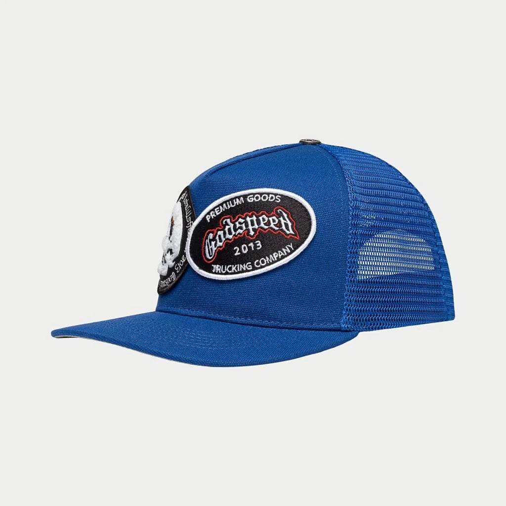 GODSPEED GS Dual Patch Trucker Hat (Royal Blue) Gravity NYC