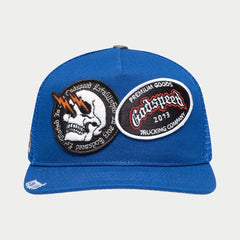 GODSPEED GS Dual Patch Trucker Hat (Royal Blue) Gravity NYC