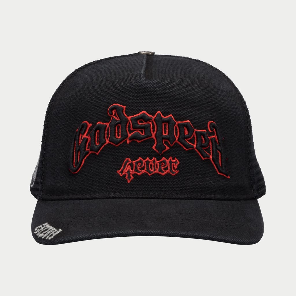 GODSPEED GS Forever Trucker Hat Black/Red Gravity NYC