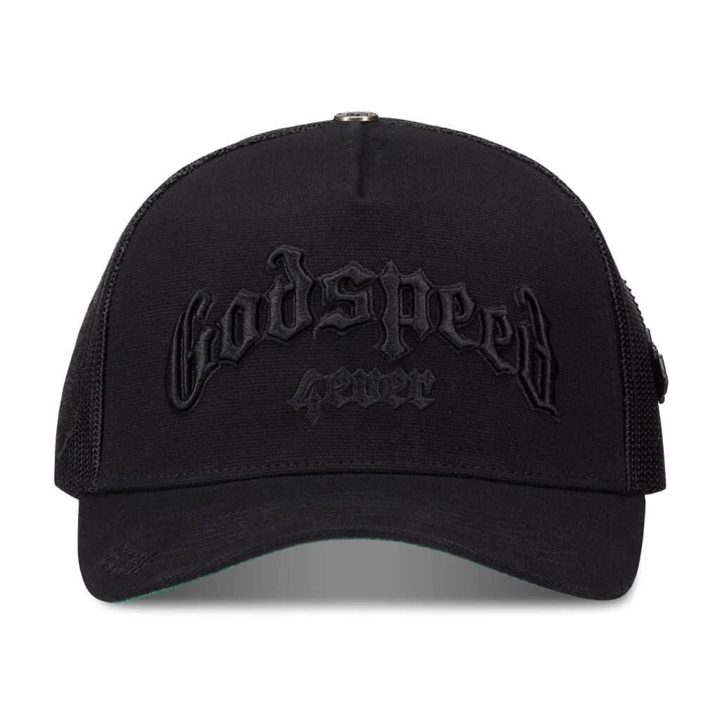 GODSPEED GS Forever Trucker Hat Black on Black Gravity NYC