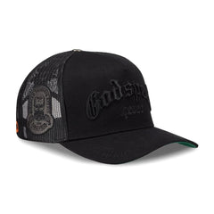 GODSPEED GS Forever Trucker Hat Black on Black Gravity NYC