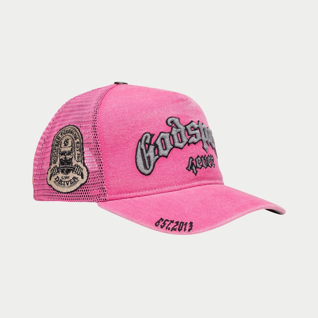 GODSPEED GS Forever Trucker Hat (Fuchsia Washed)