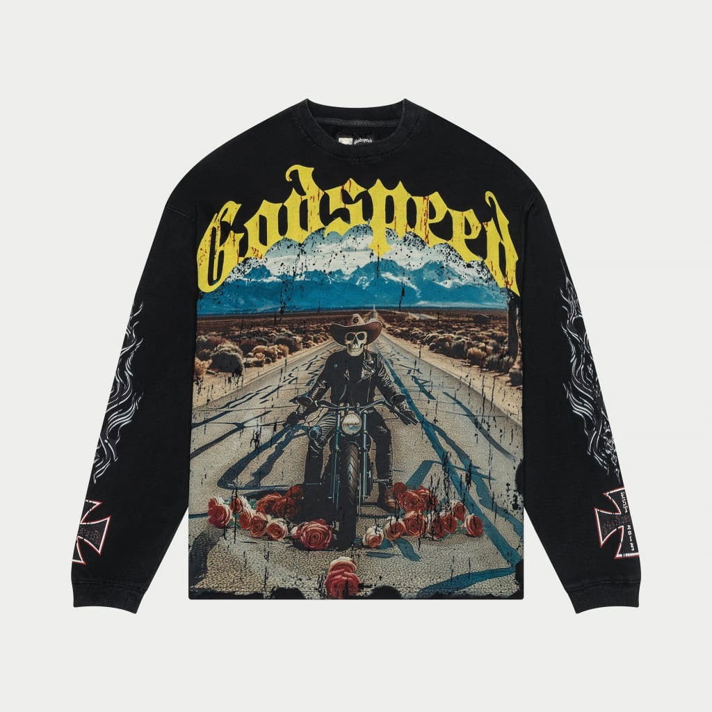 GODSPEED Long Lonely Road Long Sleeve T-Shirt (Black)