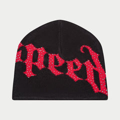 GODSPEED OG Logo Studded Beanie (Black/Red) Gravity NYC