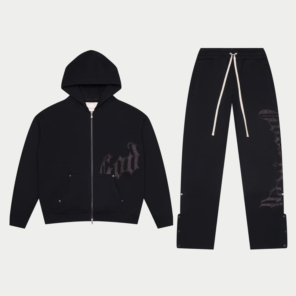 GODSPEED OG Logo V2 Sweatsuit Set (Black/Black)