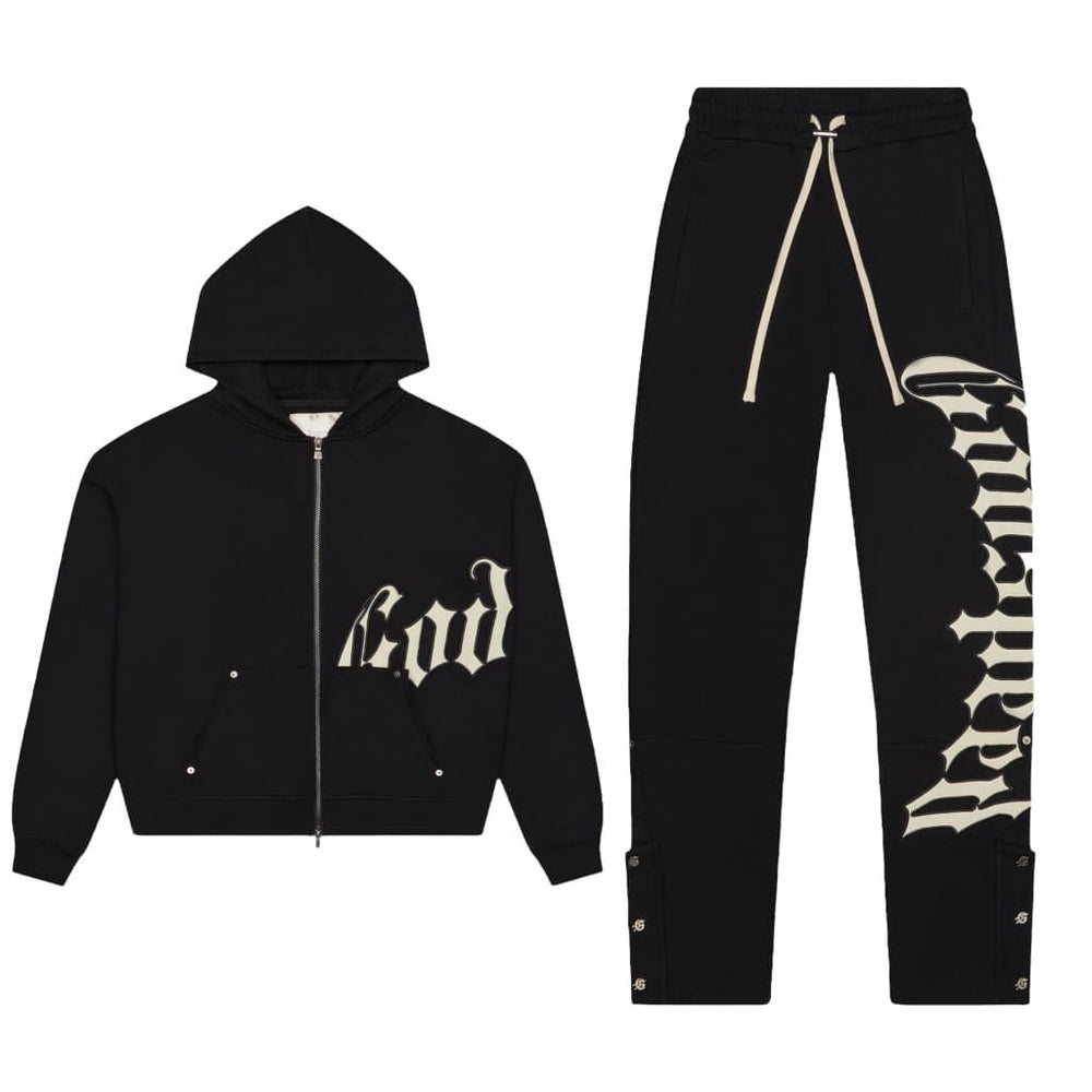 GODSPEED OG Logo V2 Sweatsuit Set (Black/White) - Gravity NYC