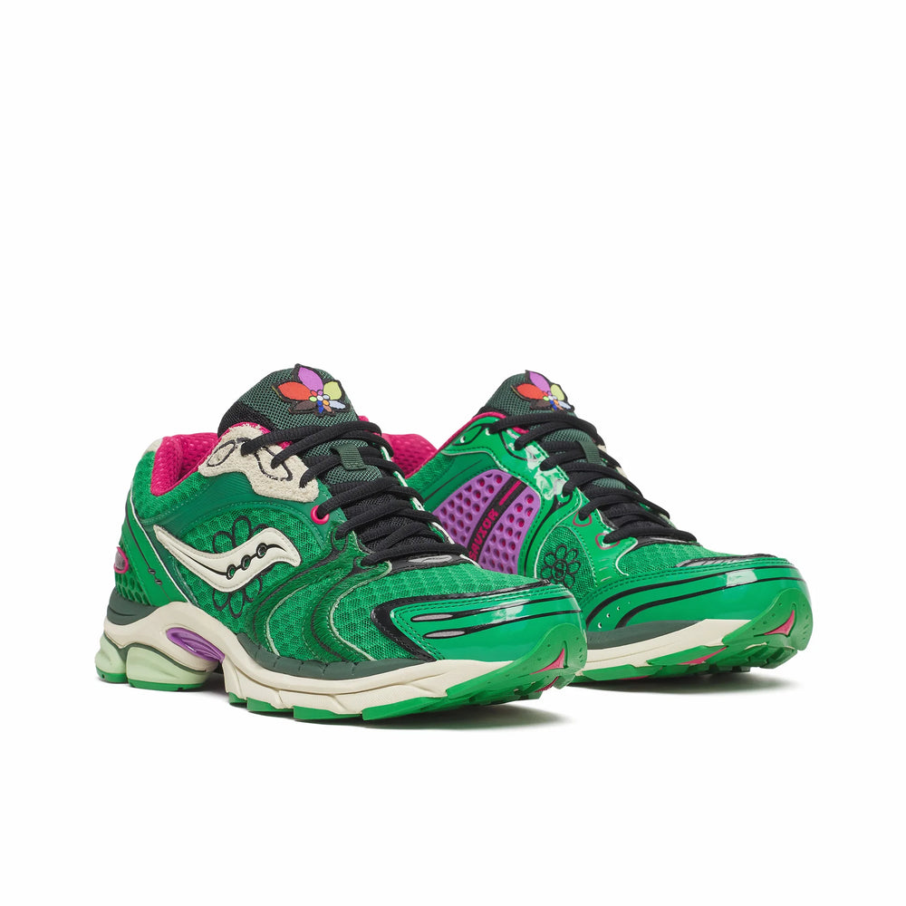 SAUCONY x Jae Tips ProGrid Triumph 4 Sneakers 'Sugar Maple' Fern/Fern - Gravity NYC