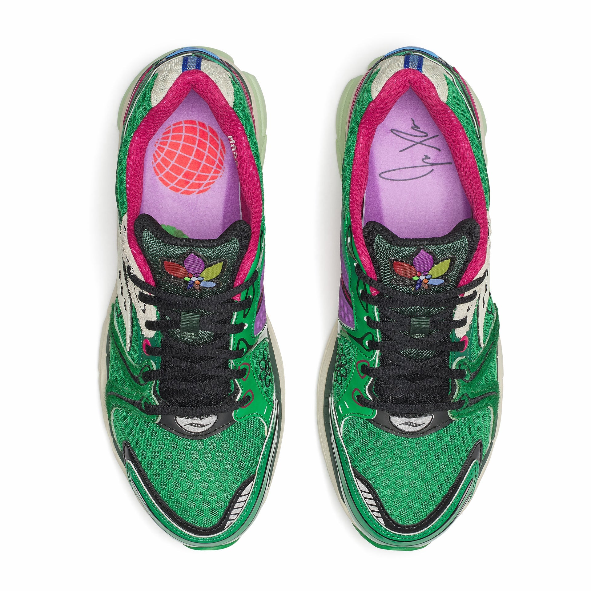 SAUCONY x Jae Tips ProGrid Triumph 4 Sneakers 'Sugar Maple' Fern/Fern - Gravity NYC