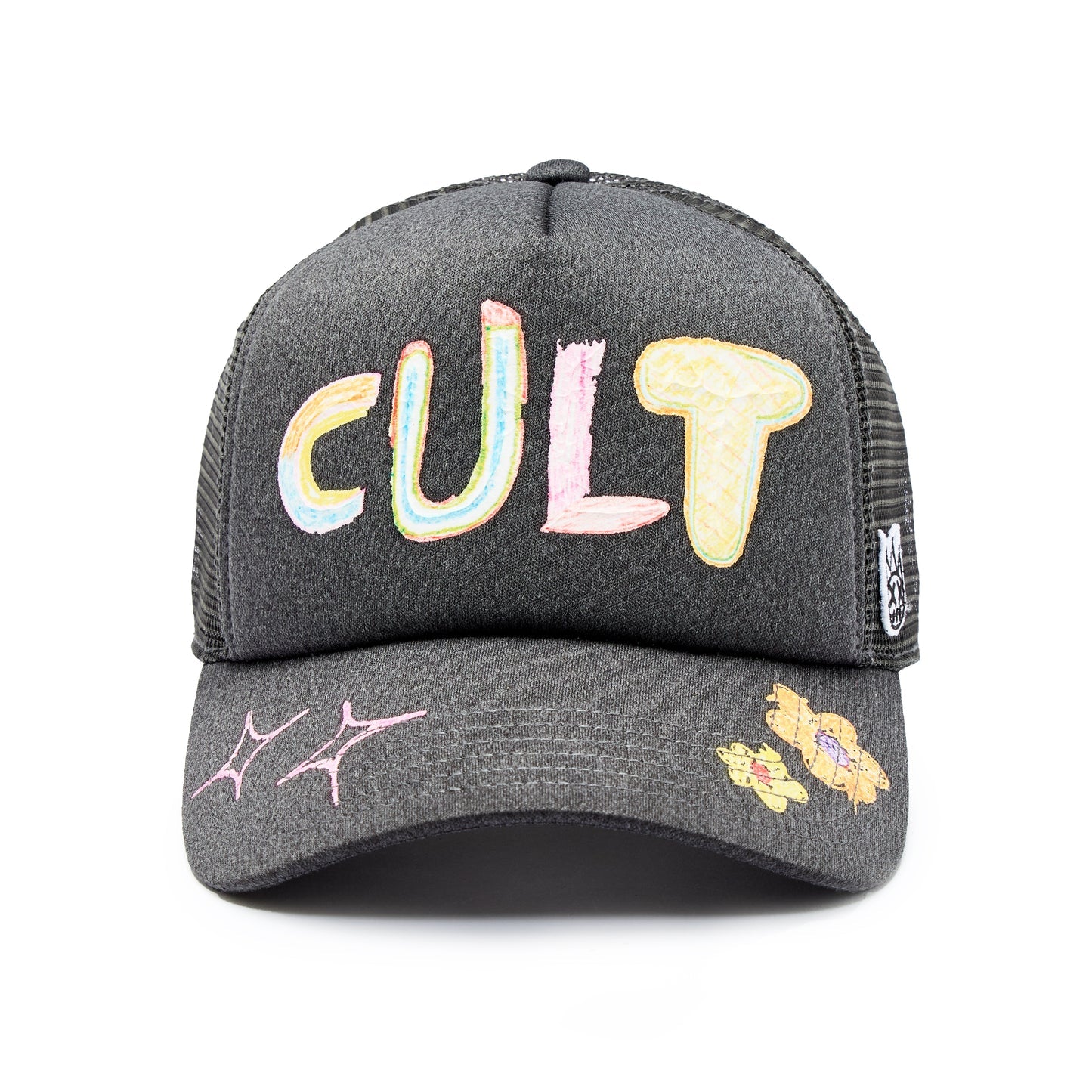 CULT OF INDIVIDUALITY Cult's Hand Drawn Hat in Steel Gravity NYC