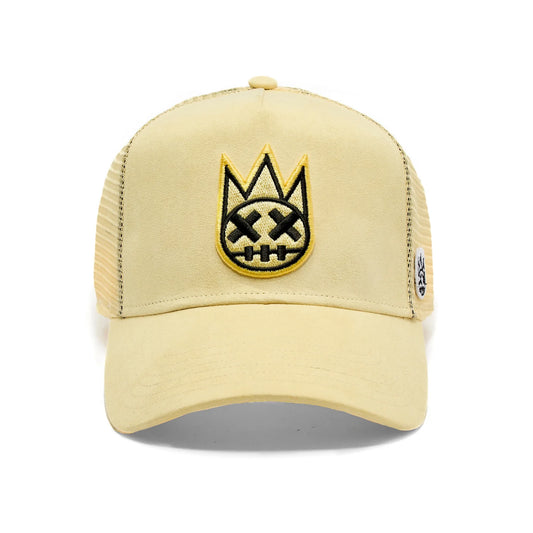 CULT OF INDIVIDUALITY Clean Logo Mesh Back Trucker in Banana - Gravity NYC