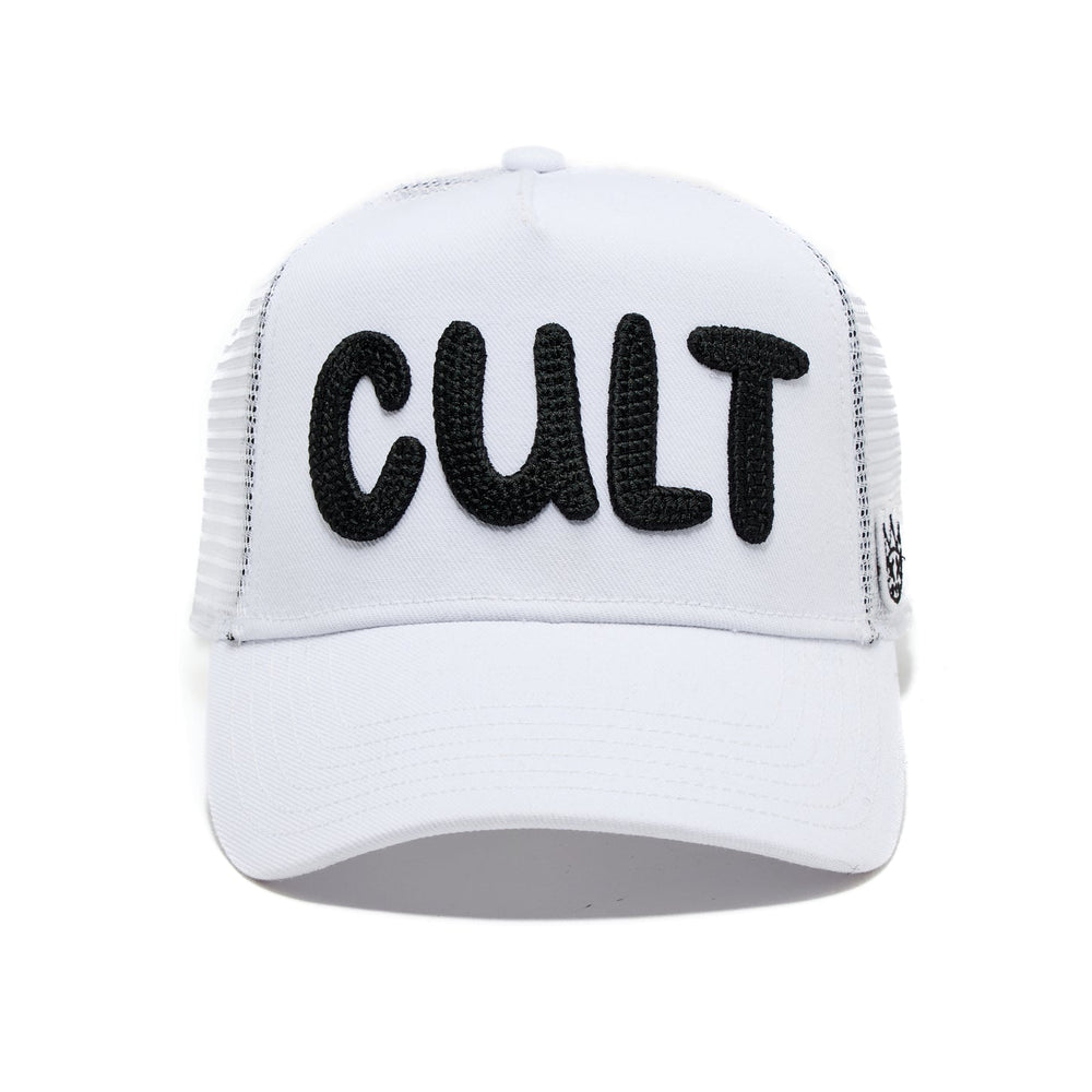 CULT OF INDIVIDUALITY Cult Chain Logo Hat in White - Gravity NYC