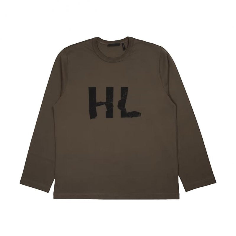 HELMUT LANG Crumple Logo Long Sleeve Tee Gravity NYC