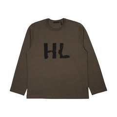 HELMUT LANG Crumple Logo Long Sleeve Tee