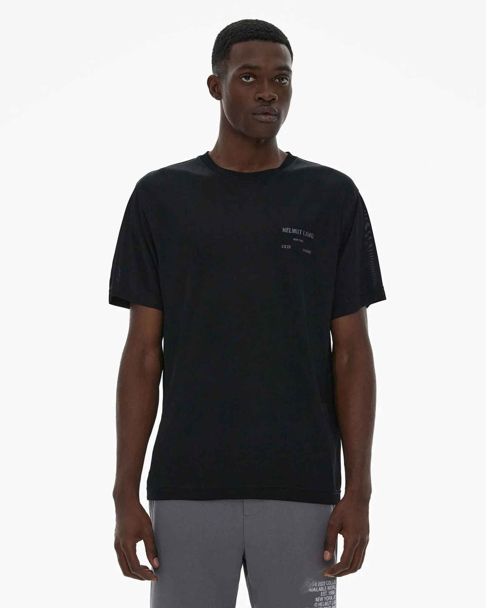HELMUT LANG Mesh Logo Tee - Gravity NYC