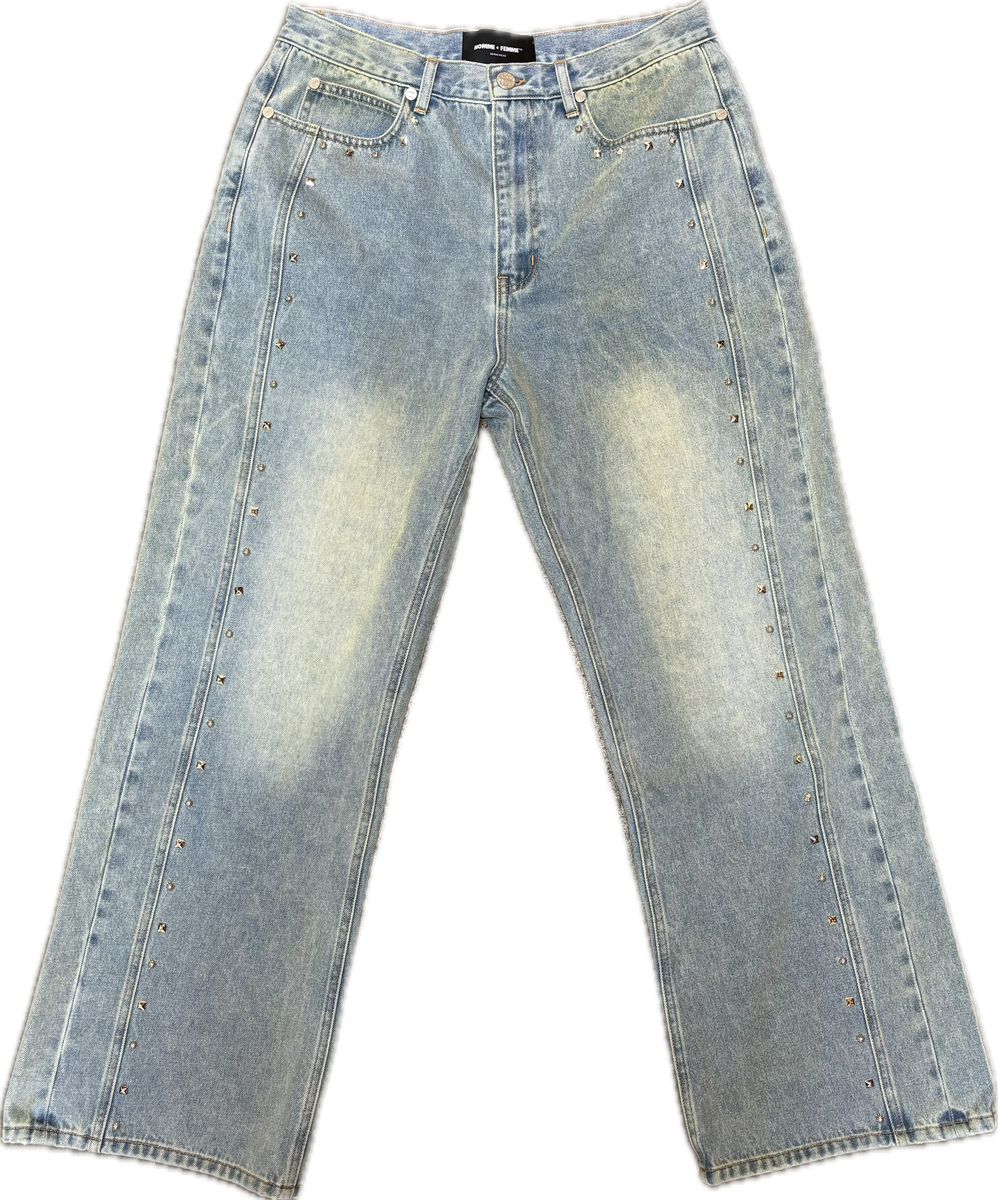 HOMME+FEMME Studded Denim Jeans Gravity NYC