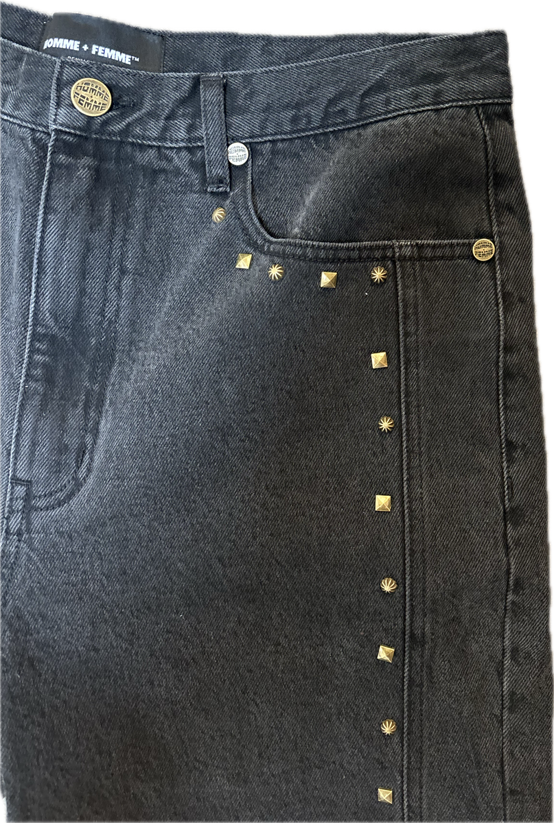 HOMME+FEMME Studded Denim Jeans