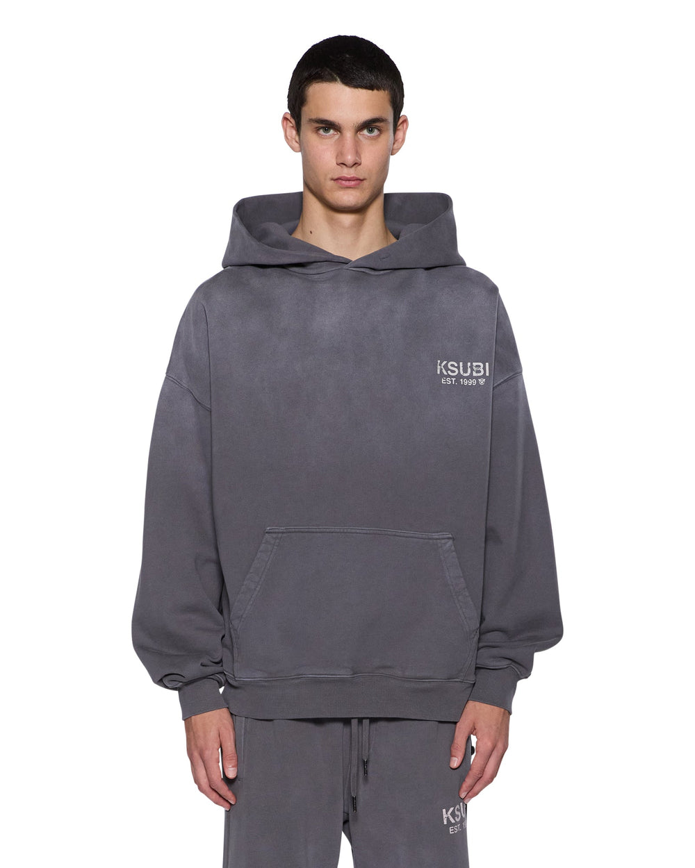 KSUBI State Ekcess Hoodie Charcoal Fade - Gravity NYC