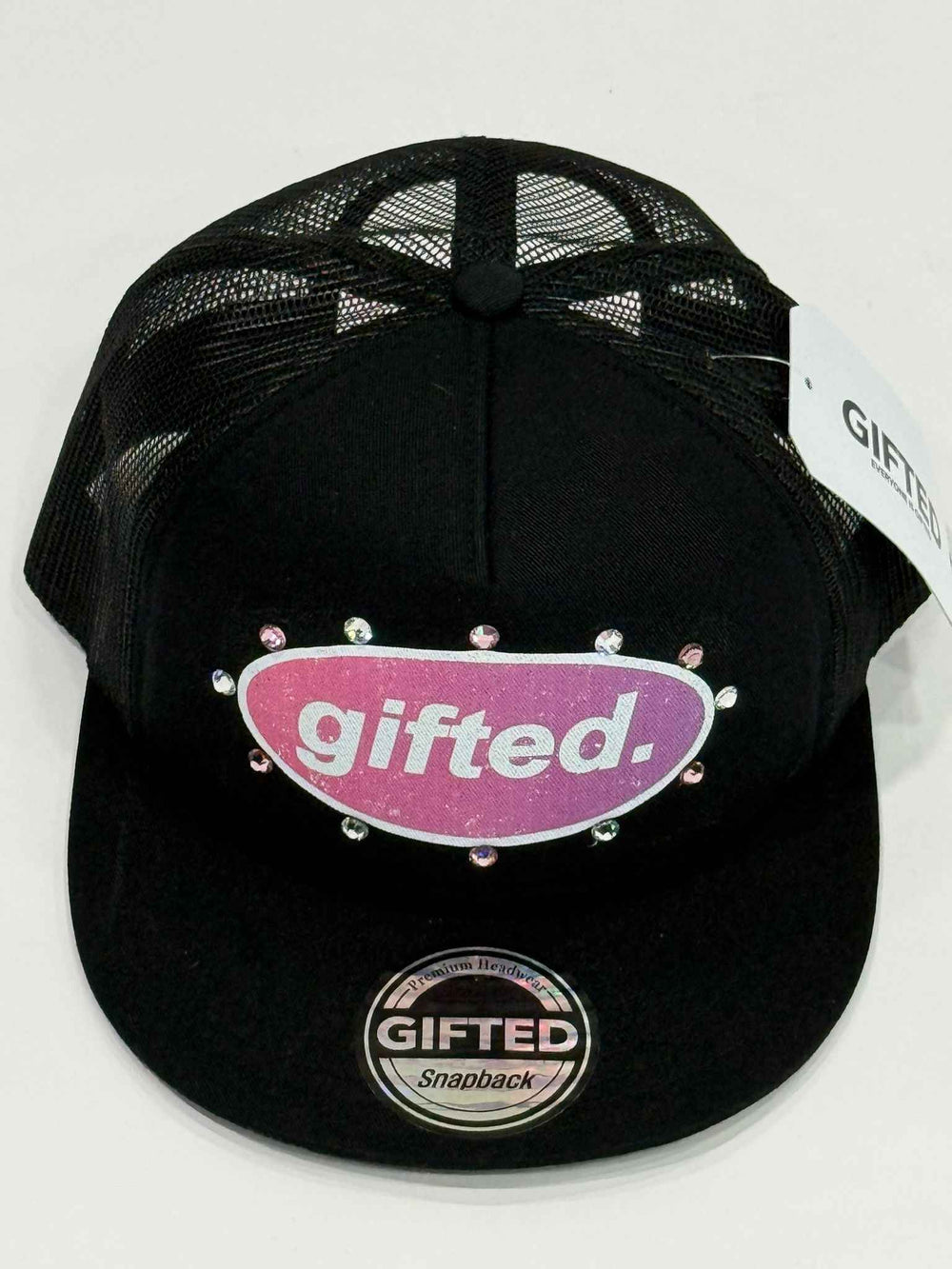 EVERYONE IS GIFTED Rhinestone Hat (Black) - Gravity NYC