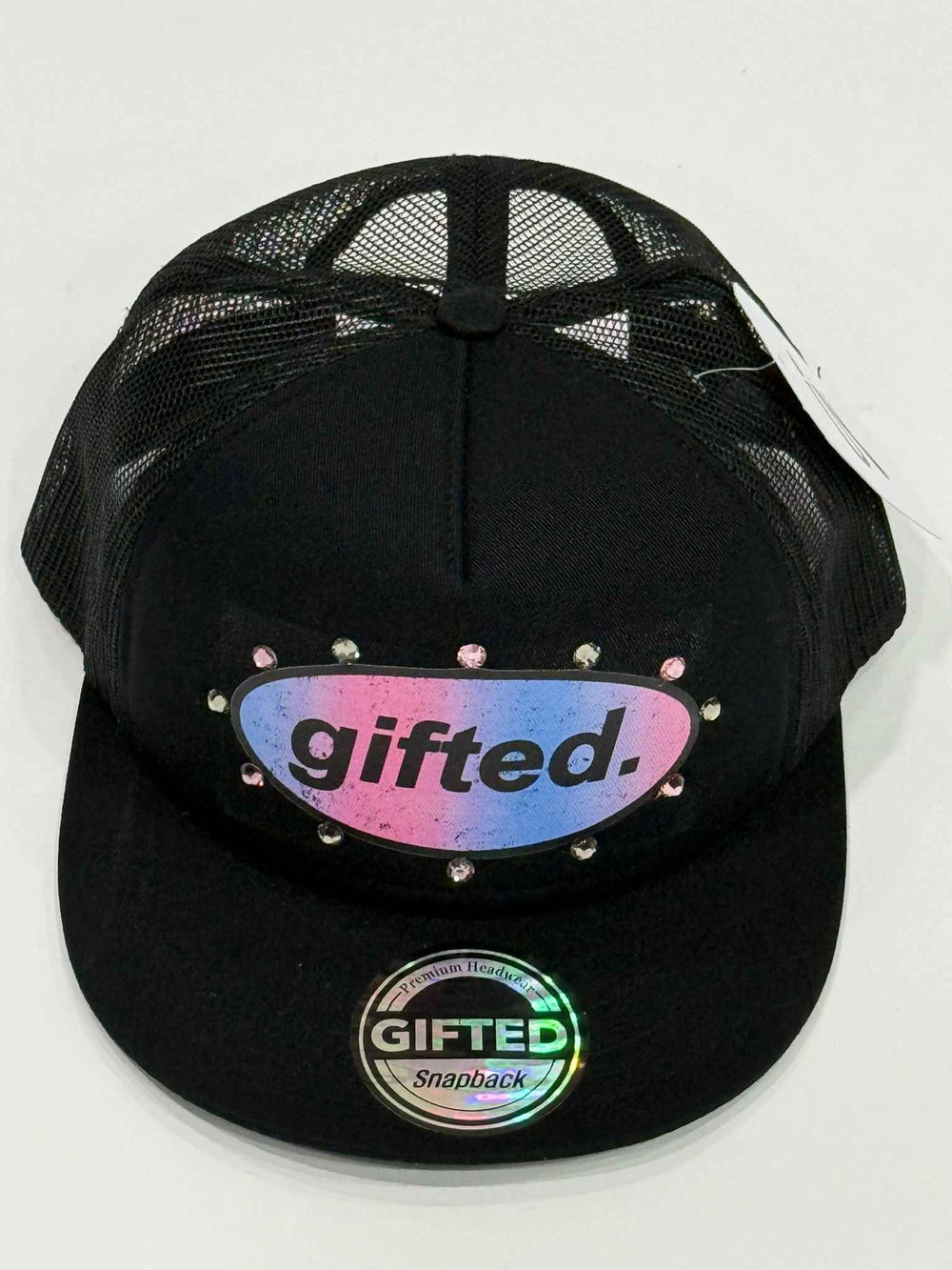 EVERYONE IS GIFTED Rhinestone Hat (Black) - Gravity NYC