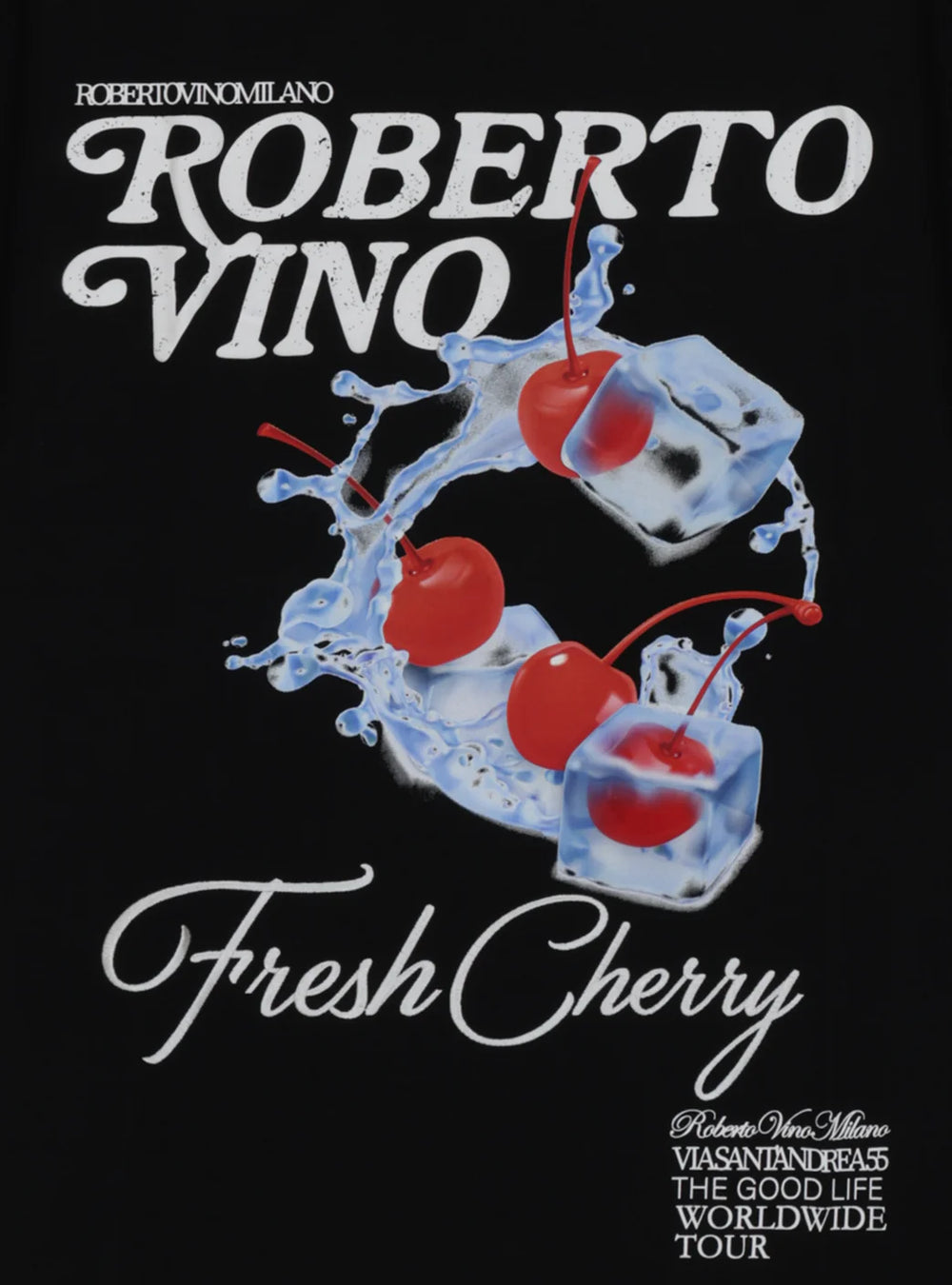 ROBERTO VINO Fresh Cherry Tee Black - Gravity NYC