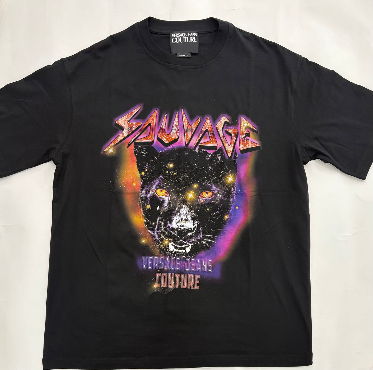 VERSACE JEANS COUTURE Sauvage Panther Loose-Fit T-Shirt