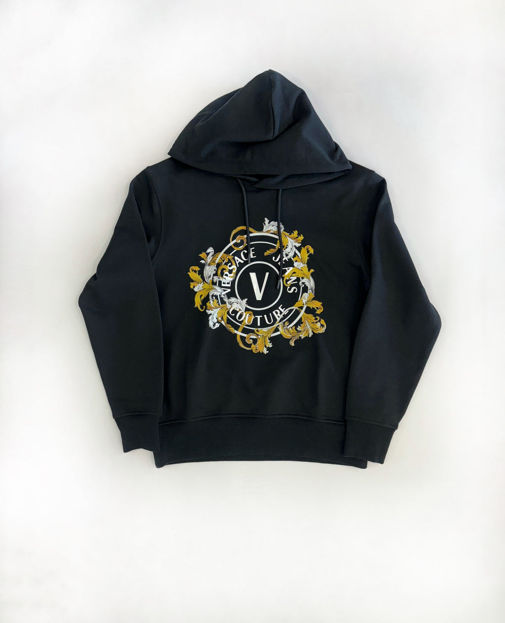 VERSACE JEANS COUTURE V-Emblem Baroque Regular-Fit Hoodie - Gravity NYC