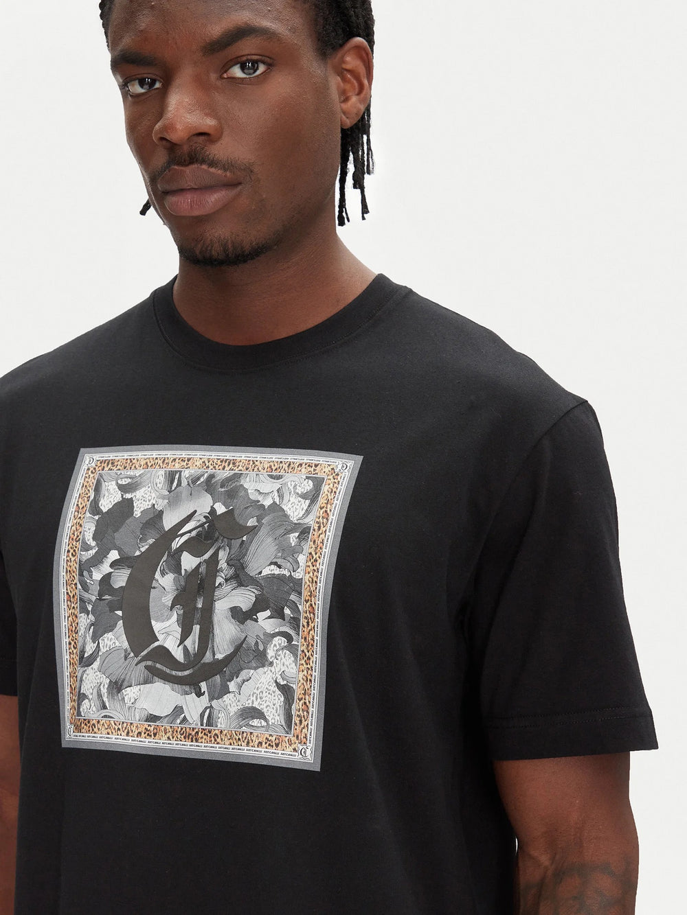 JUST CAVALLI Foulard Cotton T-Shirt - Gravity NYC