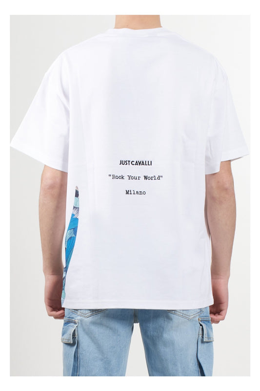 JUST CAVALLI FLOWER T-SHIRT