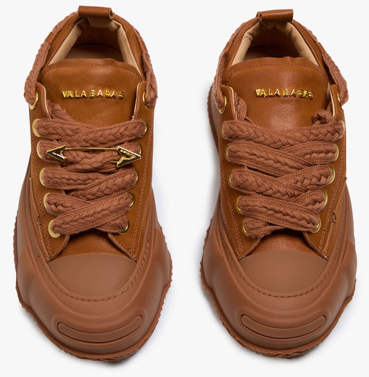VALABASAS "VISION" CAMEL LEATHER LOW TOP
