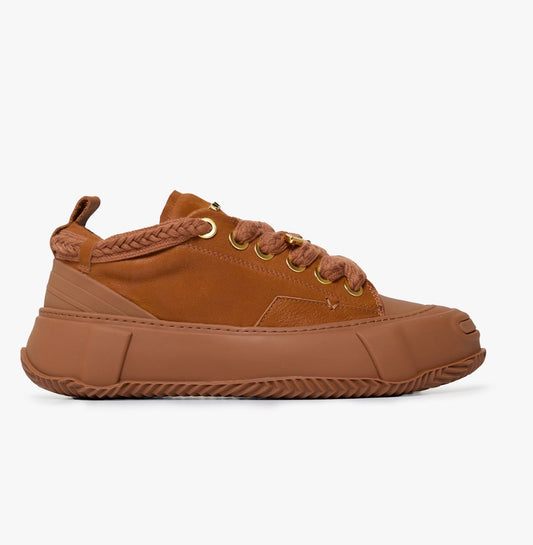 VALABASAS "VISION" CAMEL LEATHER LOW TOP