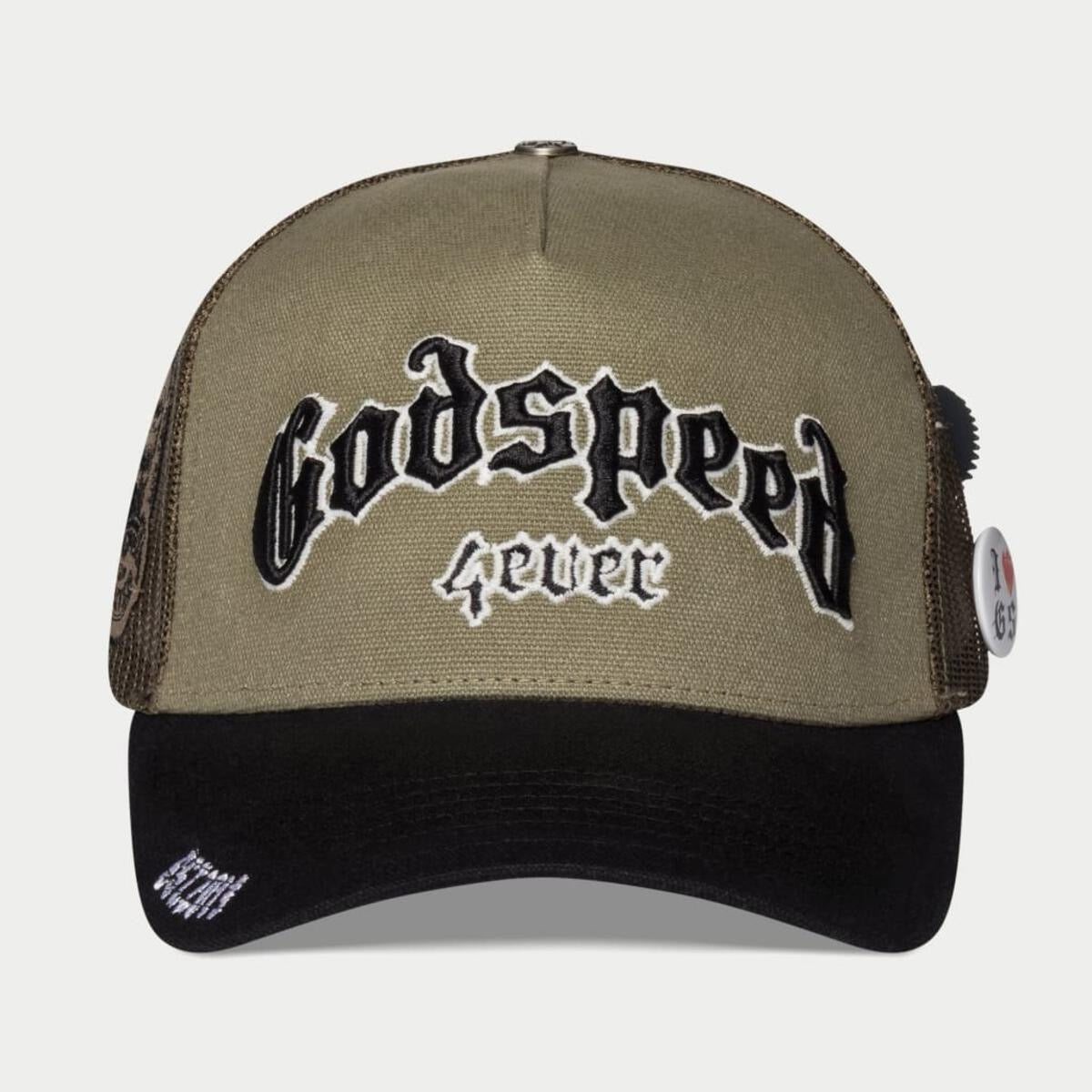 GODSPEED GS Forever Trucker Hat (Olive/Black) - Gravity NYC